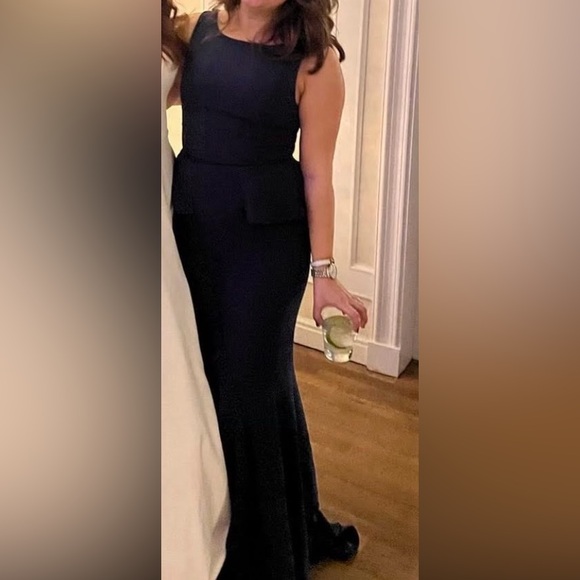 Evening dress Max Mara size 6 navy - Picture 7 of 7